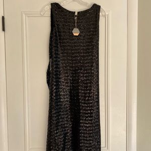 PinkBlush maternity black sequin dress